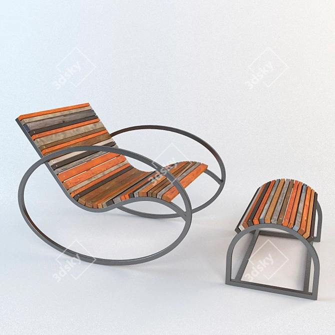 Cozy Rocking Chair 3D model image 1