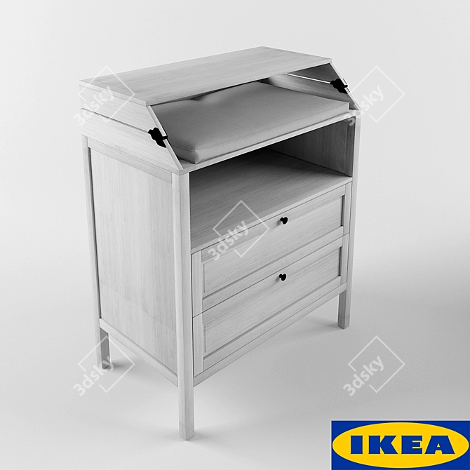  IKEA Sundvik Kids Bed & Drawers 3D model image 3