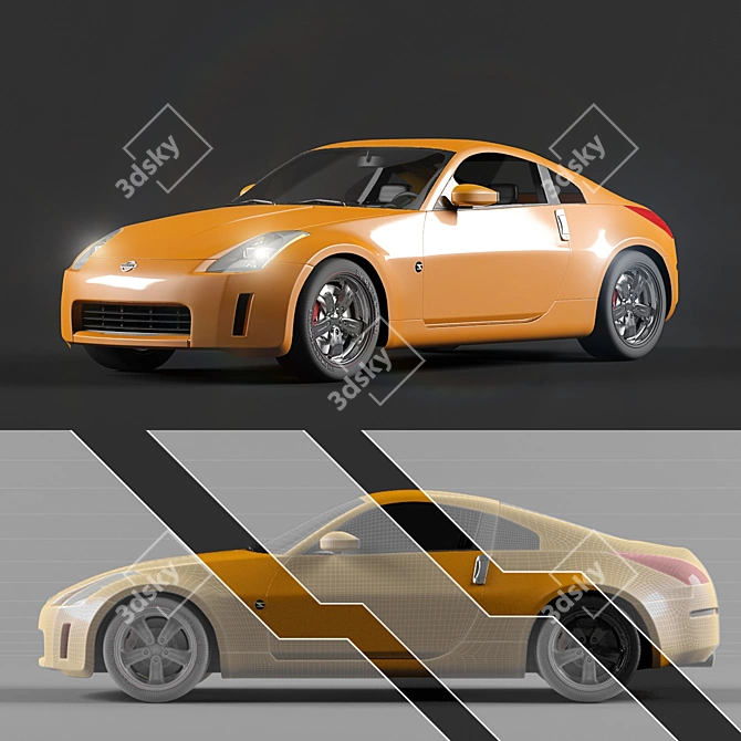 Sleek and Powerful: Nissan 350Z 3D model image 1