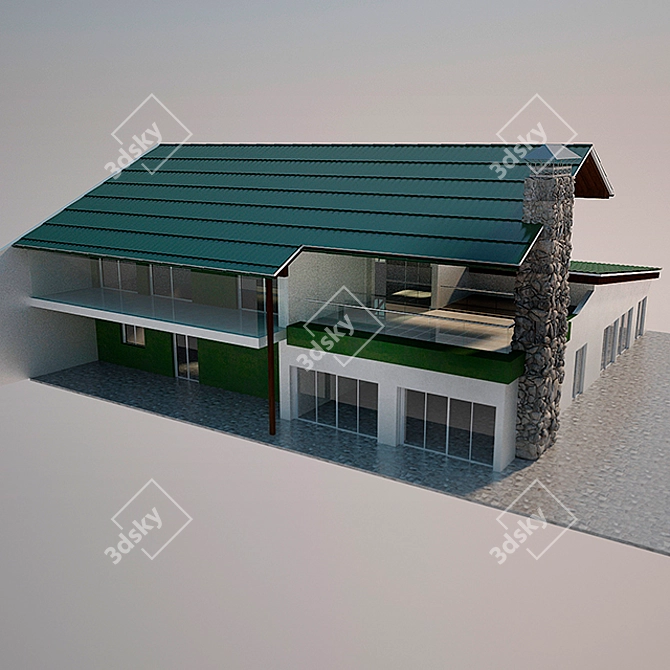 Bird's Paradise Cottage 3D model image 3