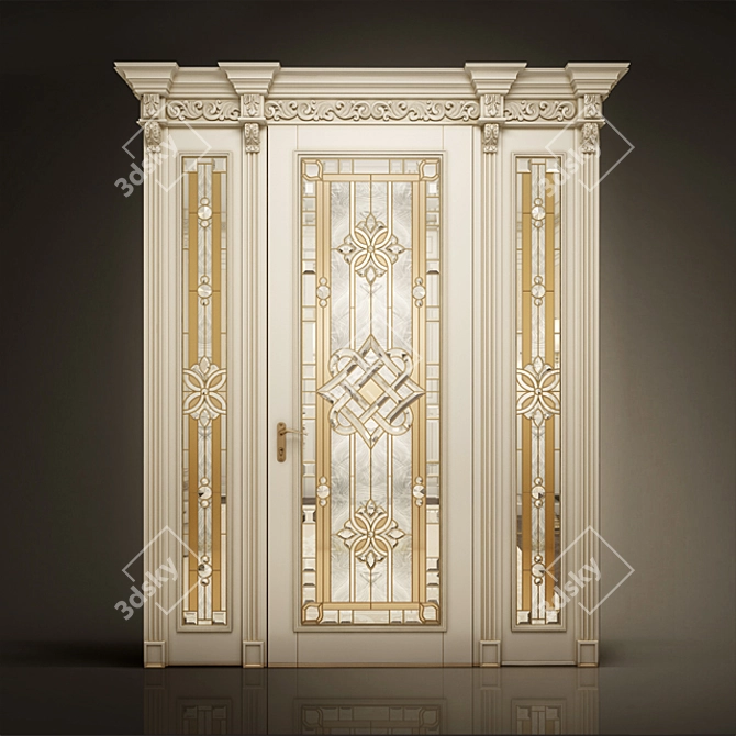 Classic Glass Door | Custom-Made Design 3D model image 1