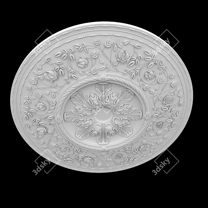 Classic Ceiling Rosette 3D model image 2