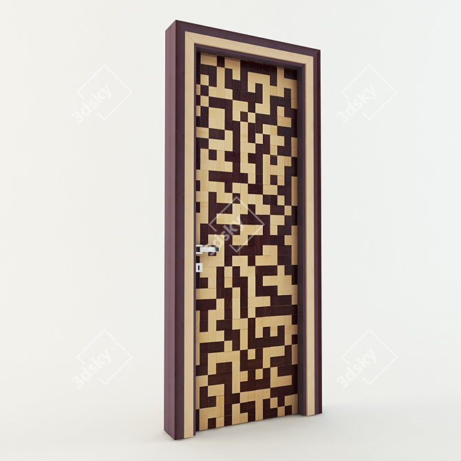 Multicolored Tetris Door 3D model image 1