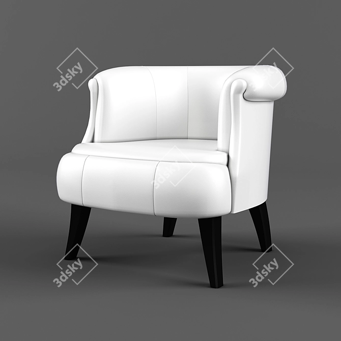 Elegant Comfort: S Club Chair 3D model image 1
