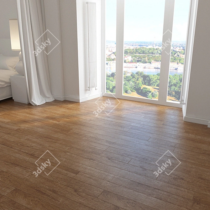 Title: Beech Chocolate Parquet 
(Translation:Паркет из бука "Шоколад") 3D model image 2