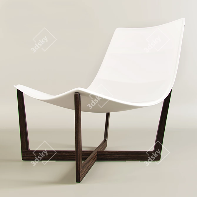 Elegant Jade Armchair: Stylish Comfort 3D model image 1