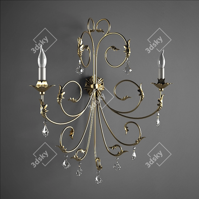 Elegant Wall Sconce by LAMPADARI 3D model image 1