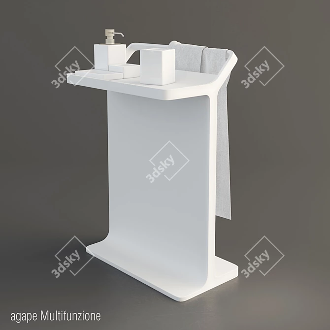 Agape White Exmar Multifunction Accessories 3D model image 1