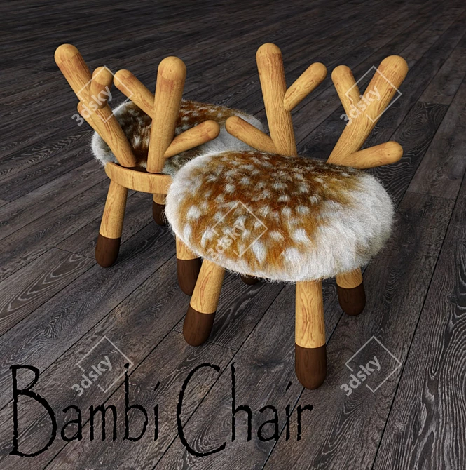 Cozy Bambi Chair: Stylish Comfort 3D model image 1