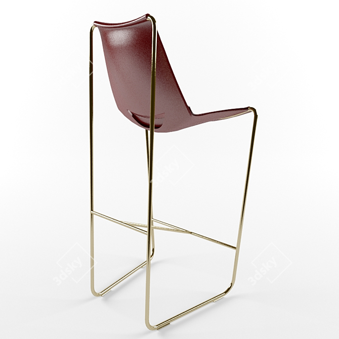 Midj Apelle H75 Bar Stool 3D model image 2