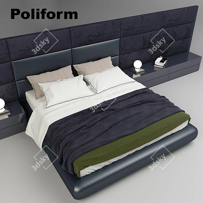 Luxury Dream Bed by Poliform 3D model image 2