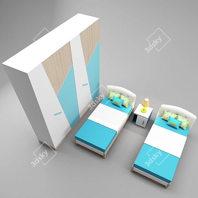 Dreamy Kids Bed Room 3D model image 2
