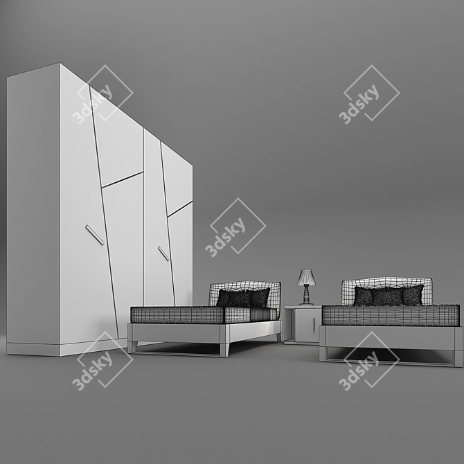 Dreamy Kids Bed Room 3D model image 3