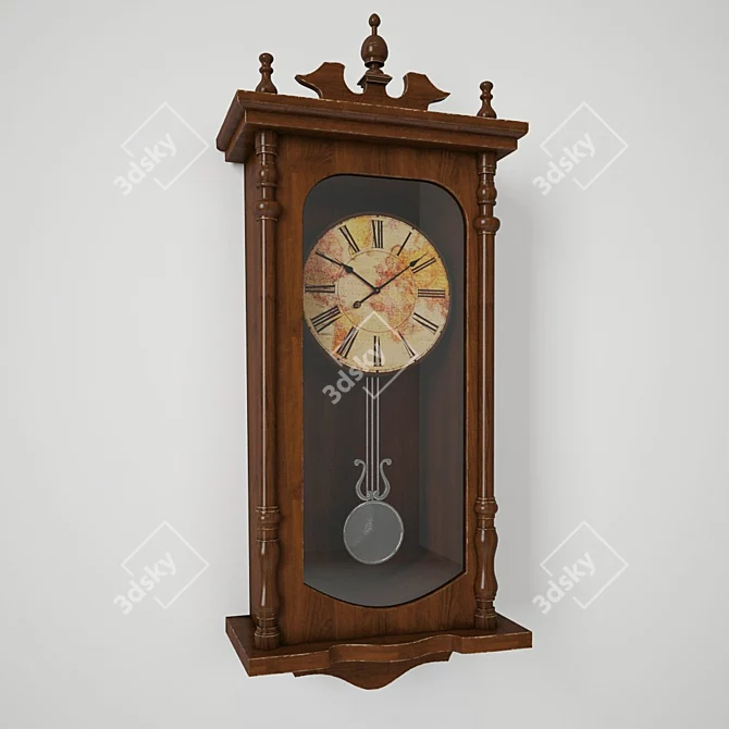 Rhythm CMJ302ER06 | Japanese Clock with Elegant Design 3D model image 1