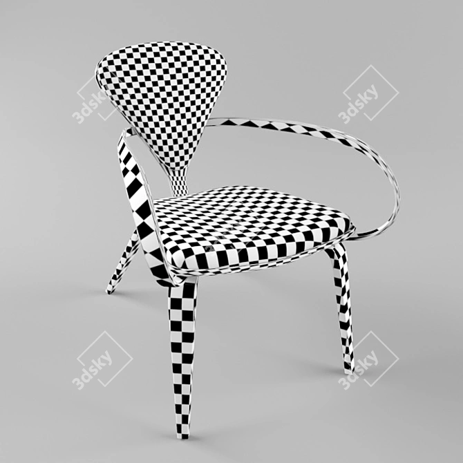 Elegant White Chair 3D model image 3
