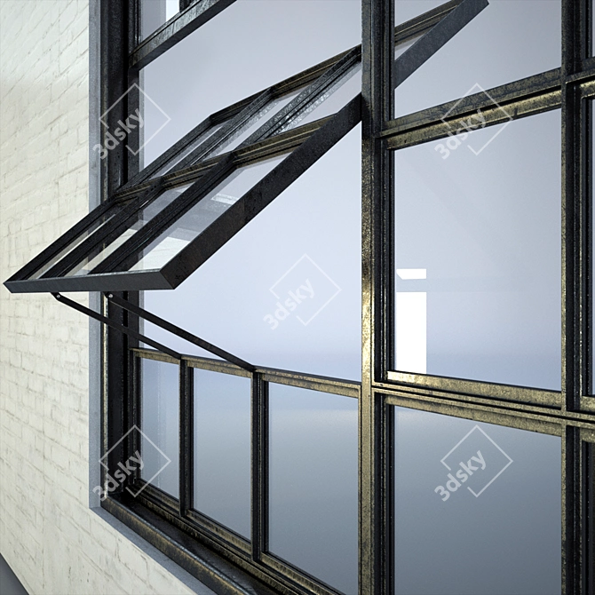 Modern Industrial Factory Windows 3D model image 1