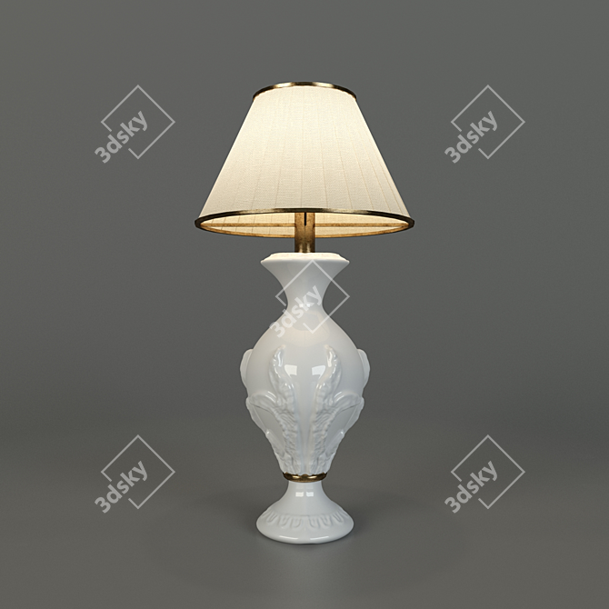 Sleek Solar: Table Lamp 3D model image 1