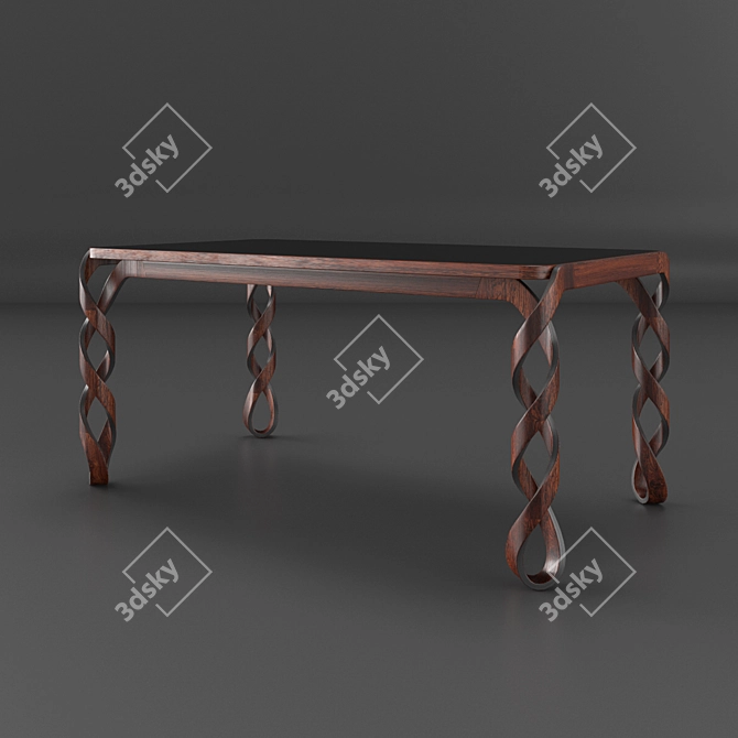 Vintage Table with Textured Materials for Corona Render 3D model image 2