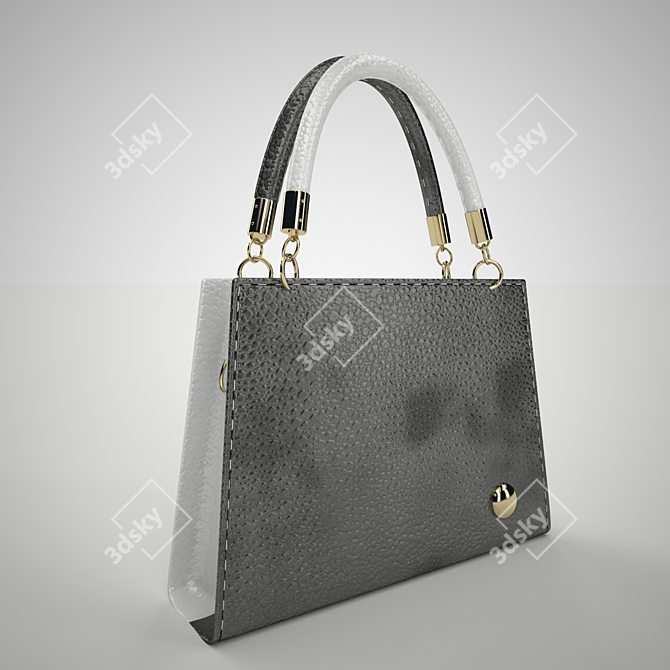 Elegant Leather Handbag 3D model image 1