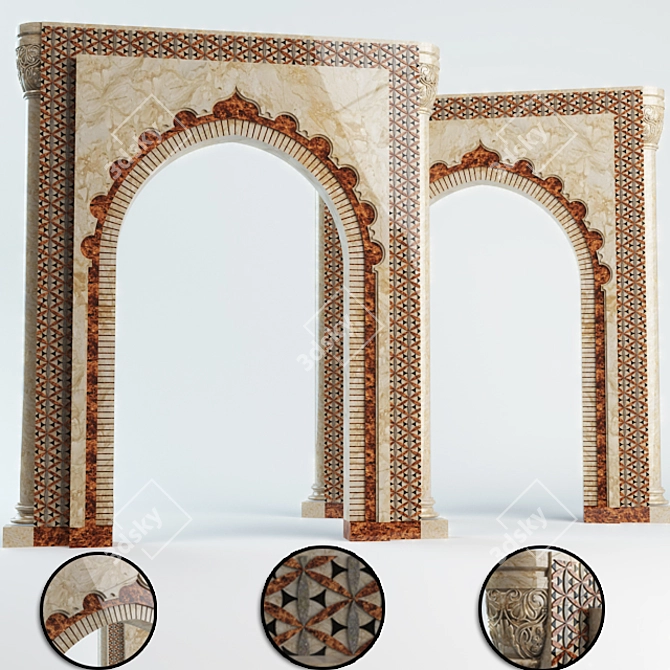 Islamic Arc Gate 3D model image 1