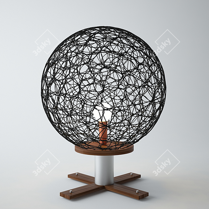 Modern Zed Circles Lamp 3D model image 1