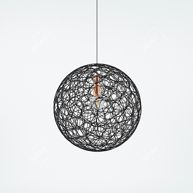 Modern Zed Circles Lamp 3D model image 2