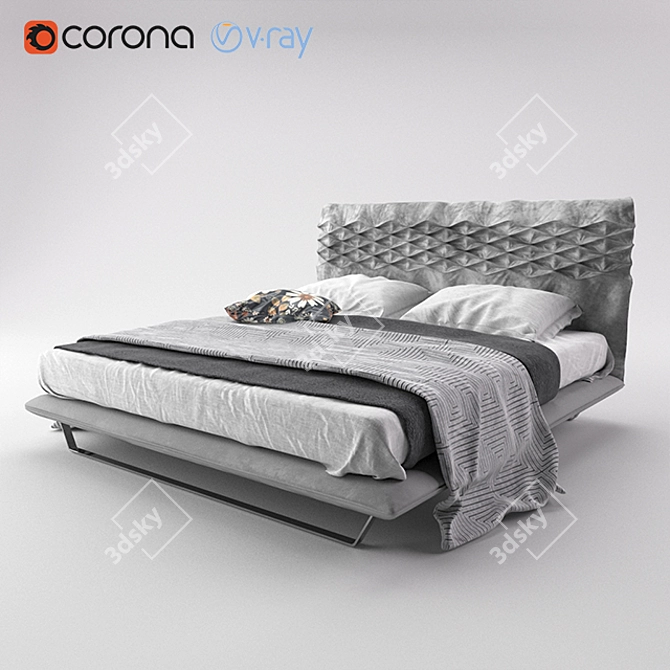 Elegant Bolzan Letti Bed 3D model image 1