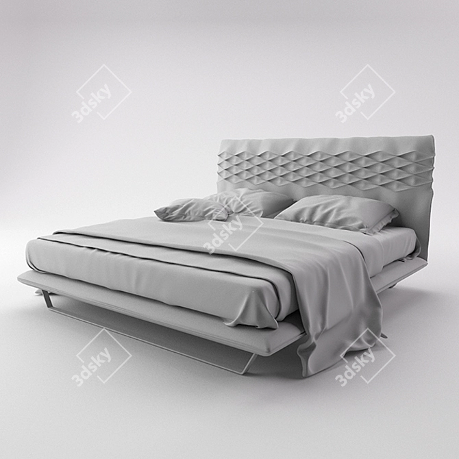 Elegant Bolzan Letti Bed 3D model image 2