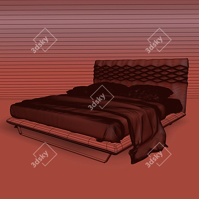 Elegant Bolzan Letti Bed 3D model image 3