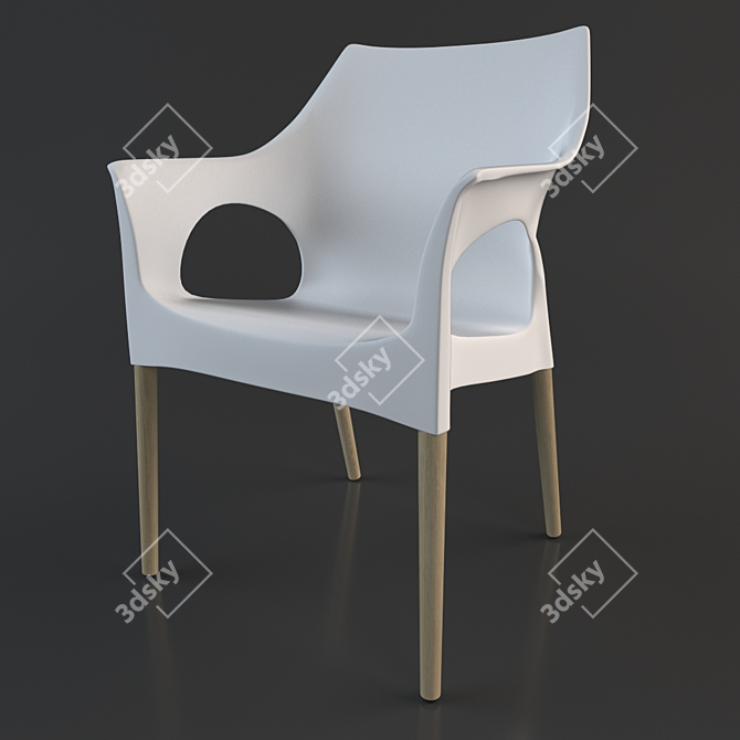 SCAB DESIGN Natural OLA Chair 3D model image 2