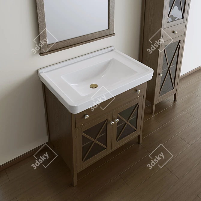 Nobleza Bathroom Furniture: Elegant Coronal Render Collection 3D model image 2