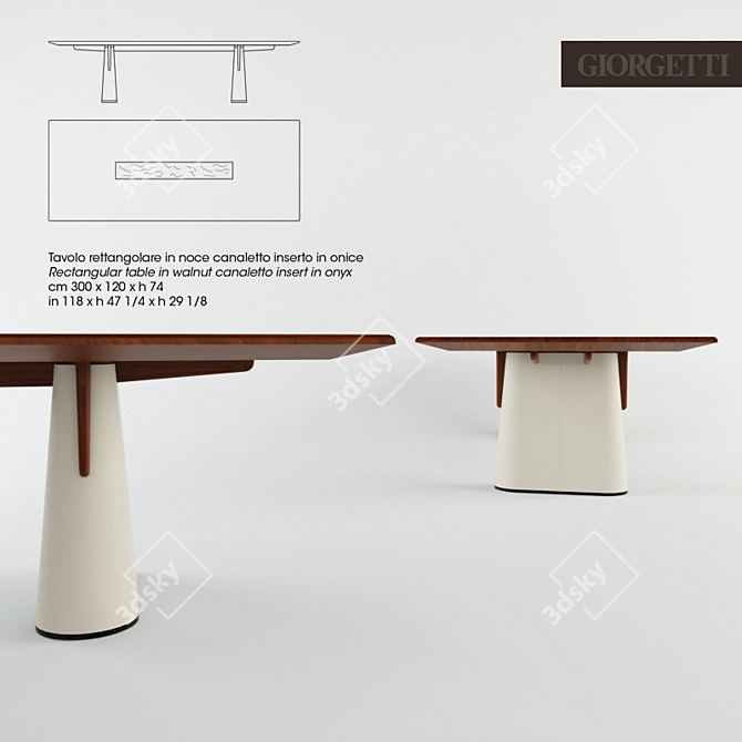 Modern Conference Table 3D model image 1