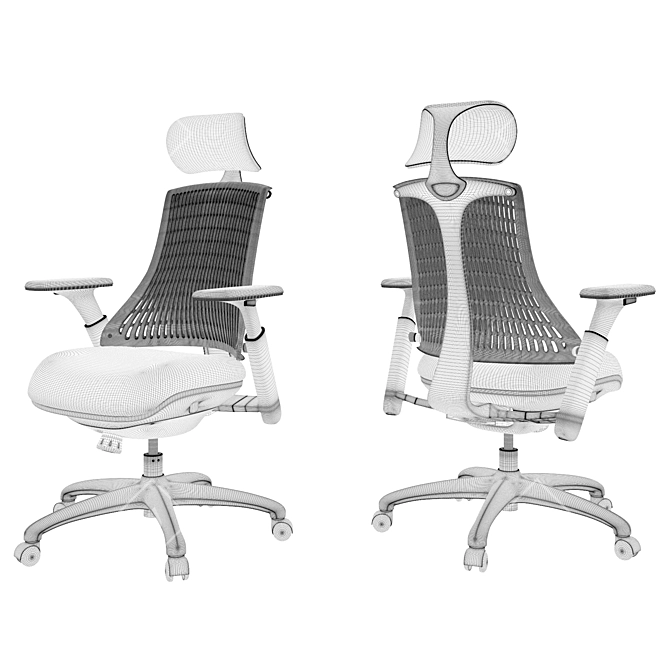 ErgoComfort Office Armchair 3D model image 2