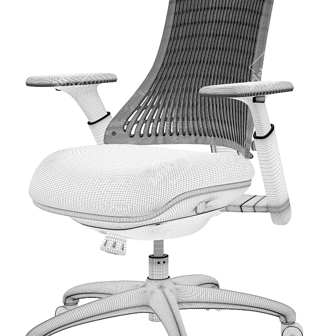 ErgoComfort Office Armchair 3D model image 3