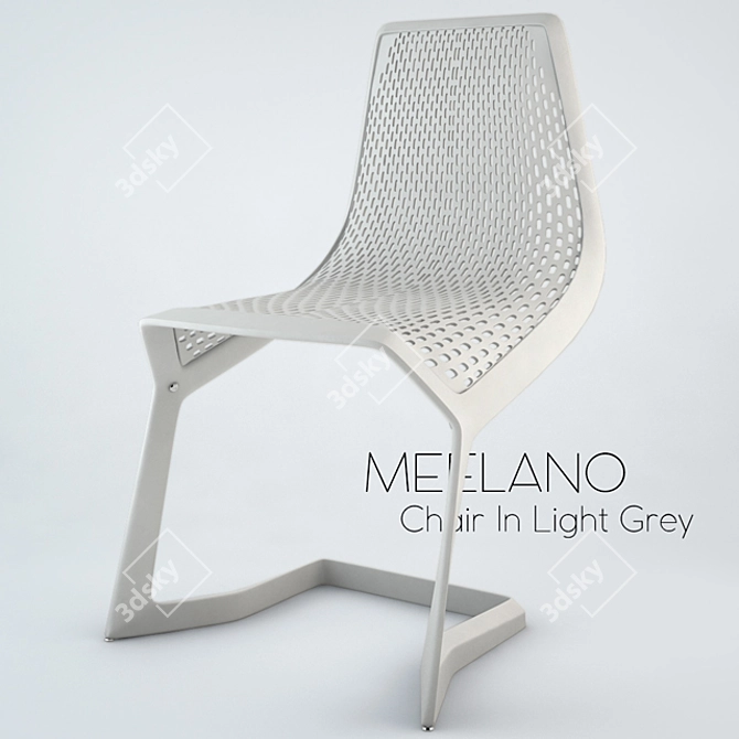 Modern Light Grey Chair Set 3D model image 1