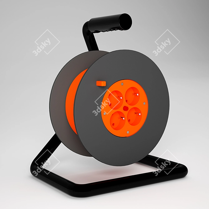 Garden Reel Extension Cord 3D model image 1