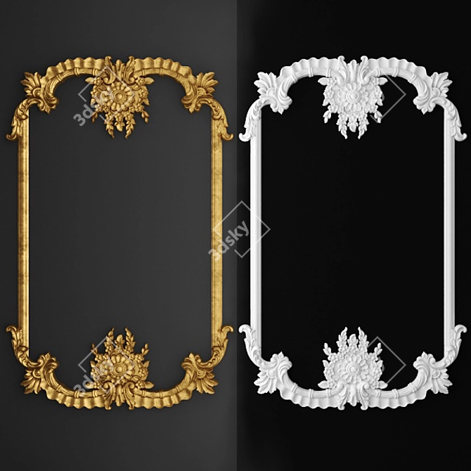 Elegant Stucco Frame 3D model image 1