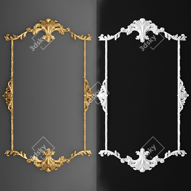 Elegant Decorative Frame 3D model image 1