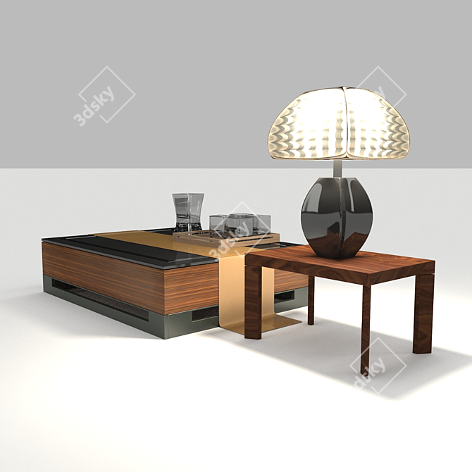 Modern Minimalist Coffee Table 3D model image 2