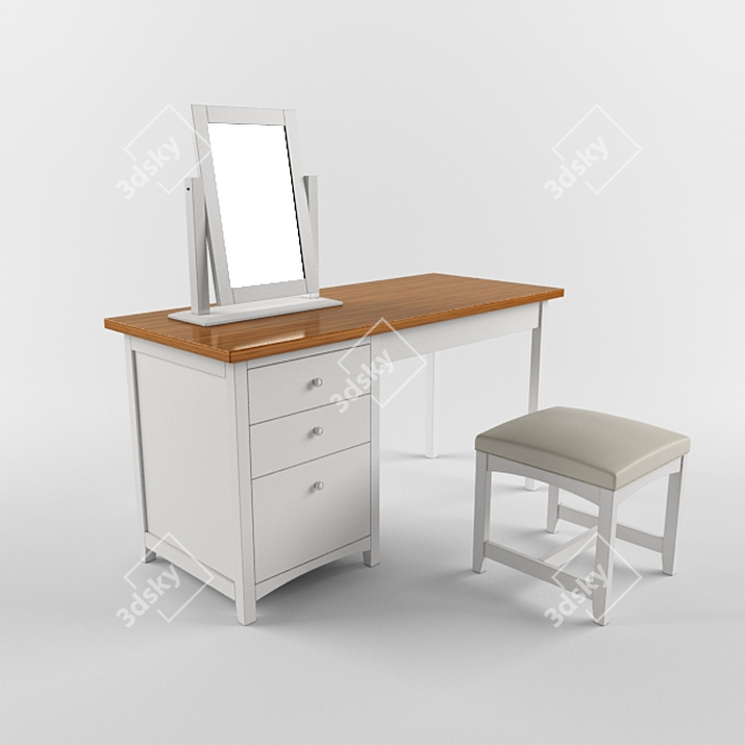 Elegant Vanity Dressing Table 3D model image 1