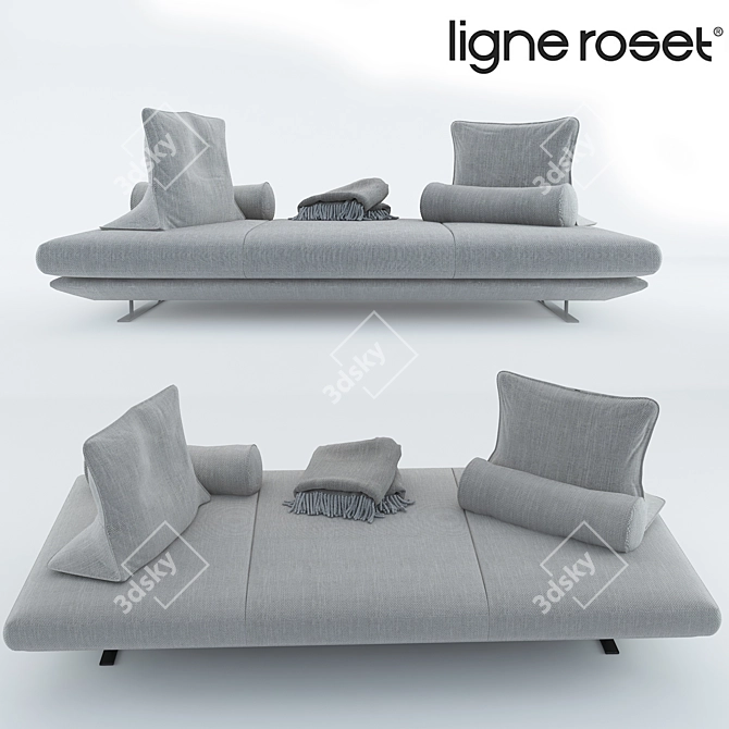 Prado 3-Seater Modern Sofa 3D model image 1