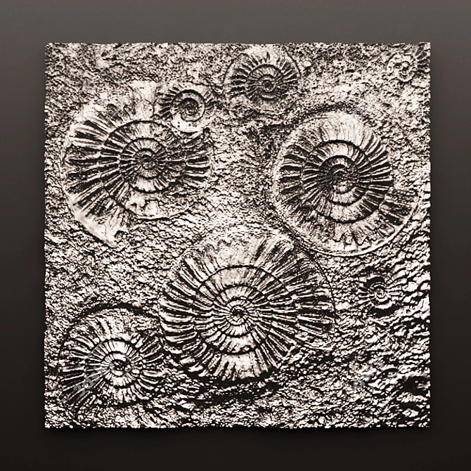 Luxury Ammonite Wall Panel 3D model image 1