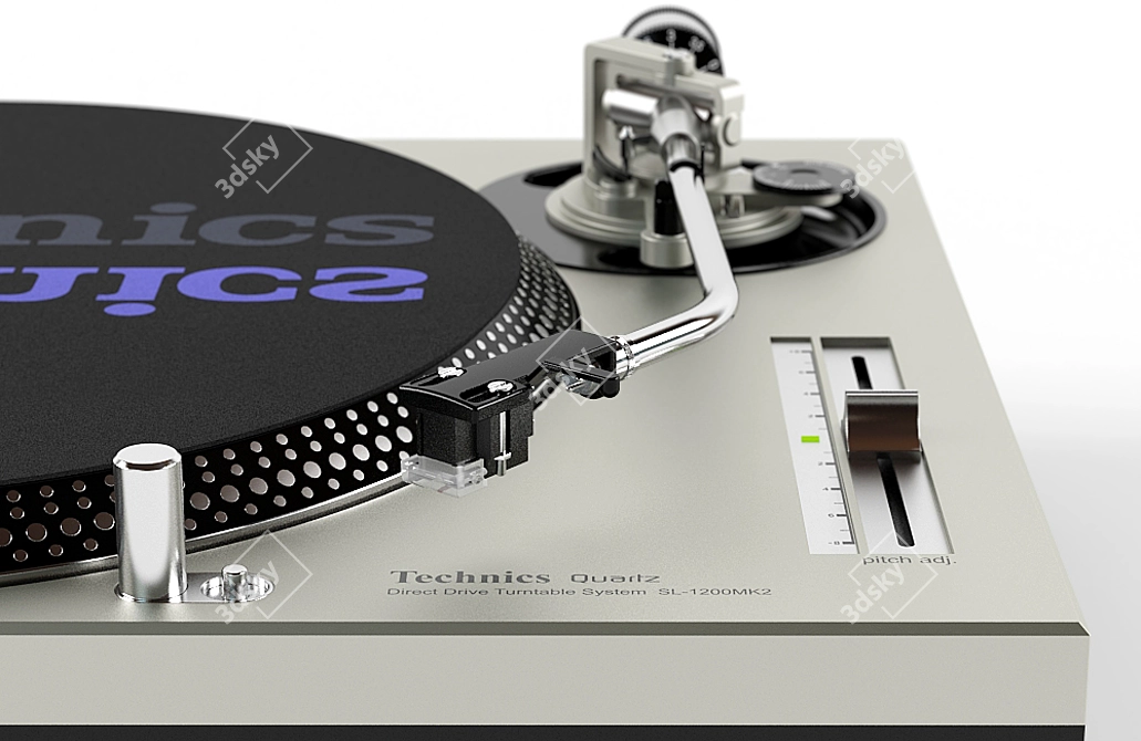 Technics MK2 Vinyl Turntable 3D model image 2