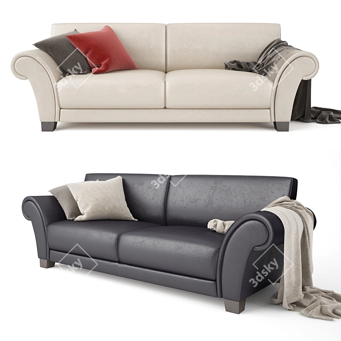 Modern Comfort Sofa Loveseat 3D model image 1