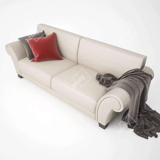 Modern Comfort Sofa Loveseat 3D model image 2