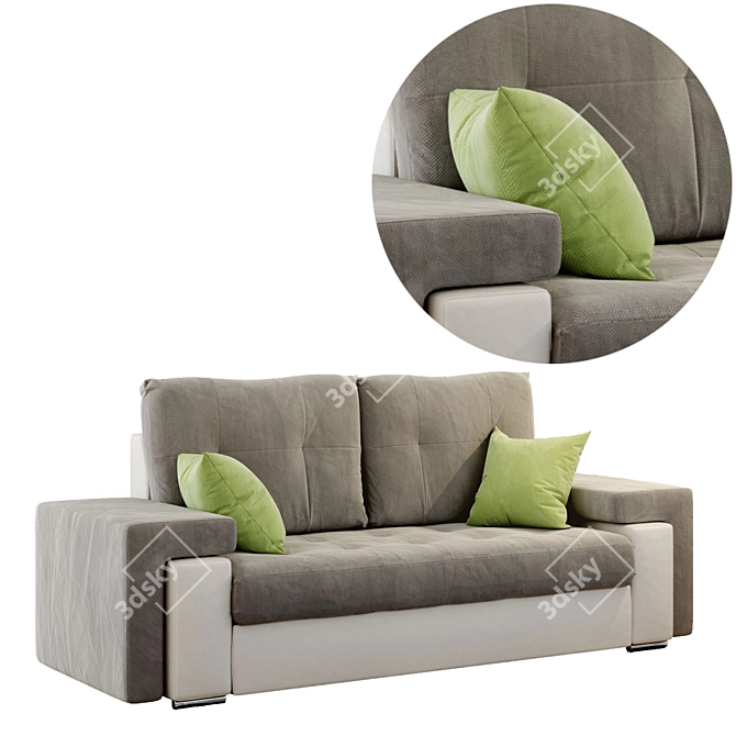 Cozy 2-Seater Sofa 3D model image 1