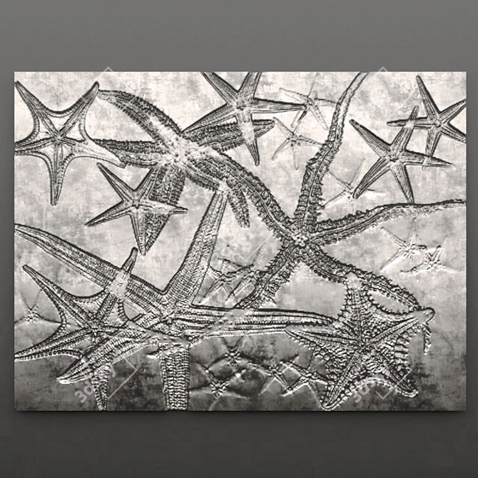 Coastal Starfish Wall Panel 3D model image 1