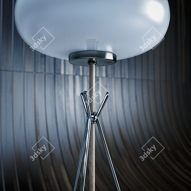 Elegant Art Nouveau Lamp 3D model image 3