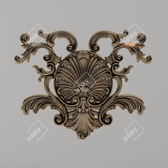 Floral Decor Patch 3D model image 1