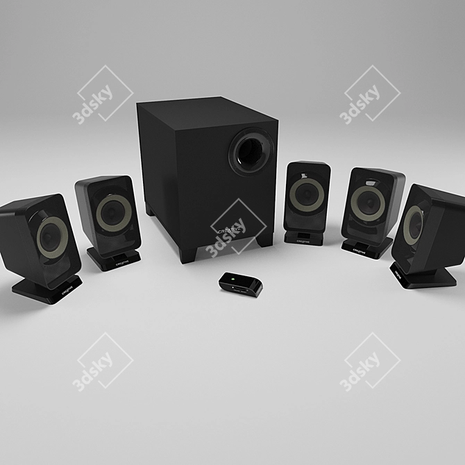 Immersive Sound Experience: Creative Inspire T6160 3D model image 1